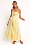 Sitara Strapless Midi Dress Yellow