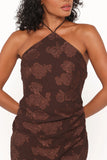 Remy Halterneck Maxi Dress Brown