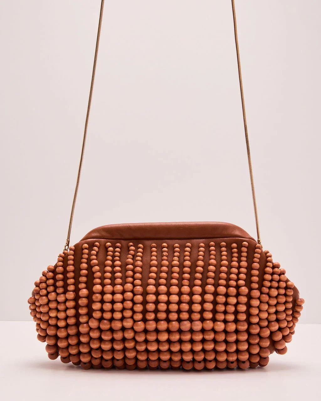 Lagoon Escape Wooden Beaded Clutch