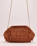 Lagoon Escape Wooden Beaded Clutch