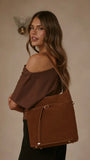 Leonie Belt Buckle Bag Brown Suede