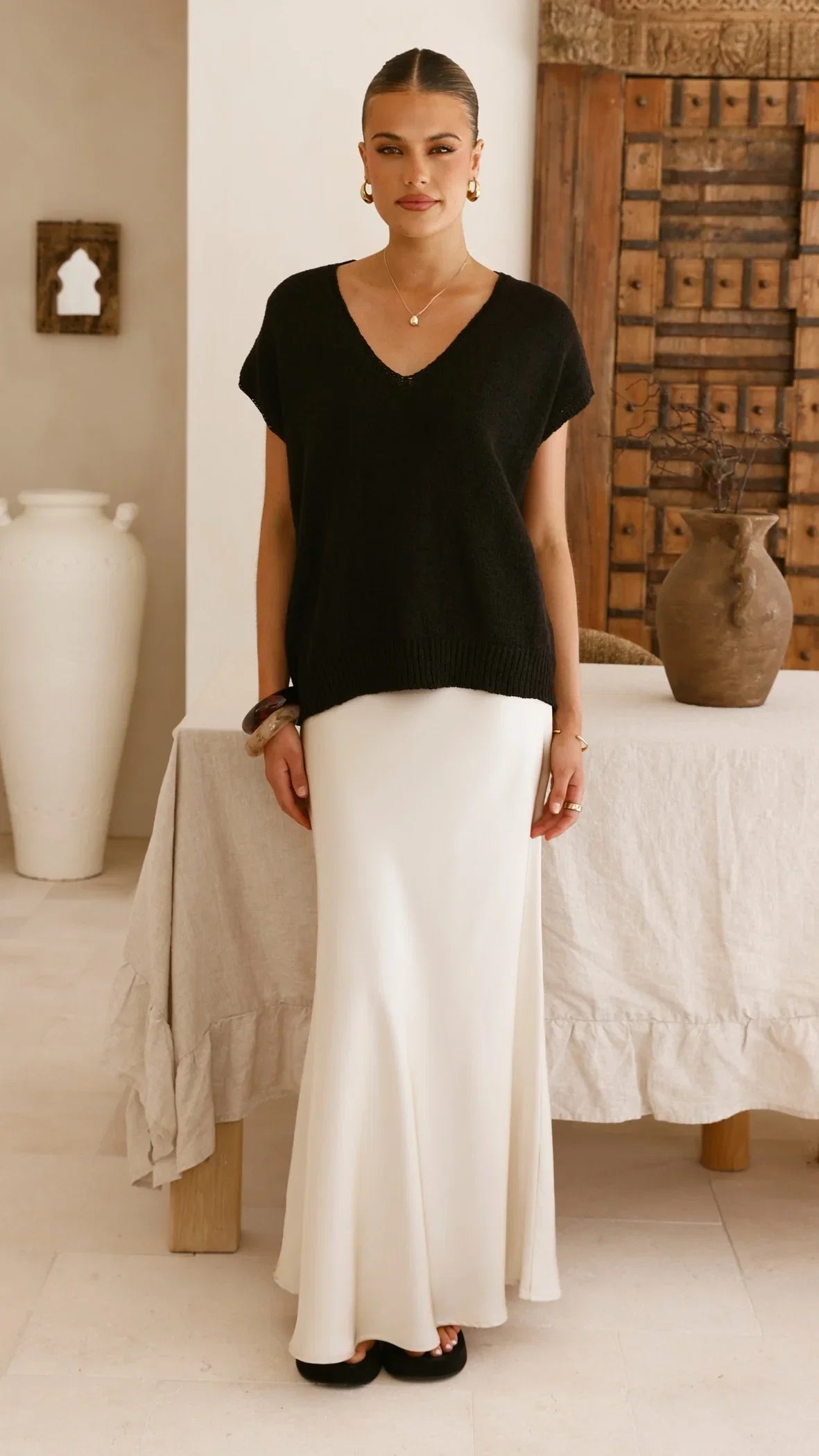 Stelaria Knit Top Black