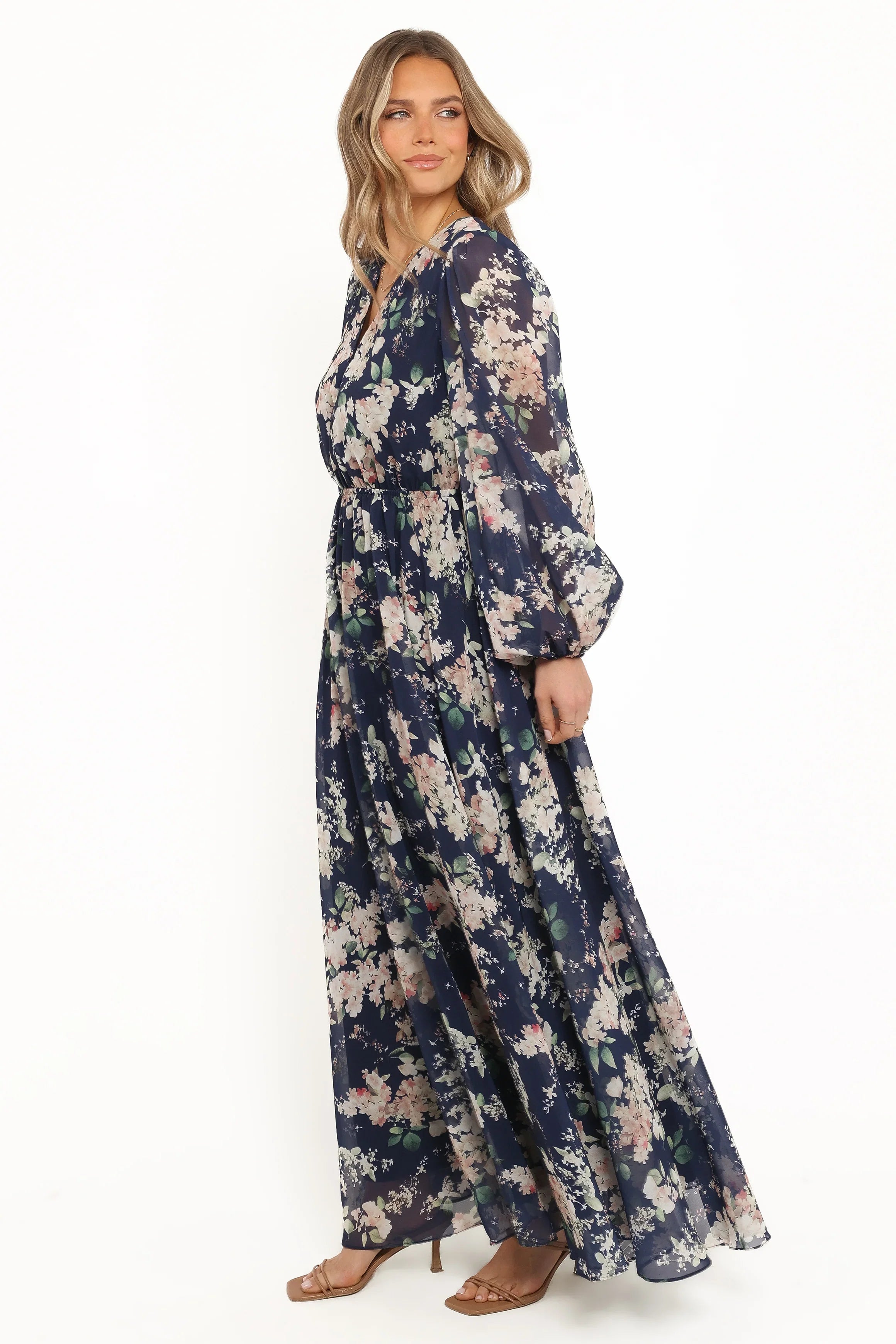 Anisa Maxi Dress Navy Floral