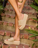 Whispered Muse Twill Platform Sandal