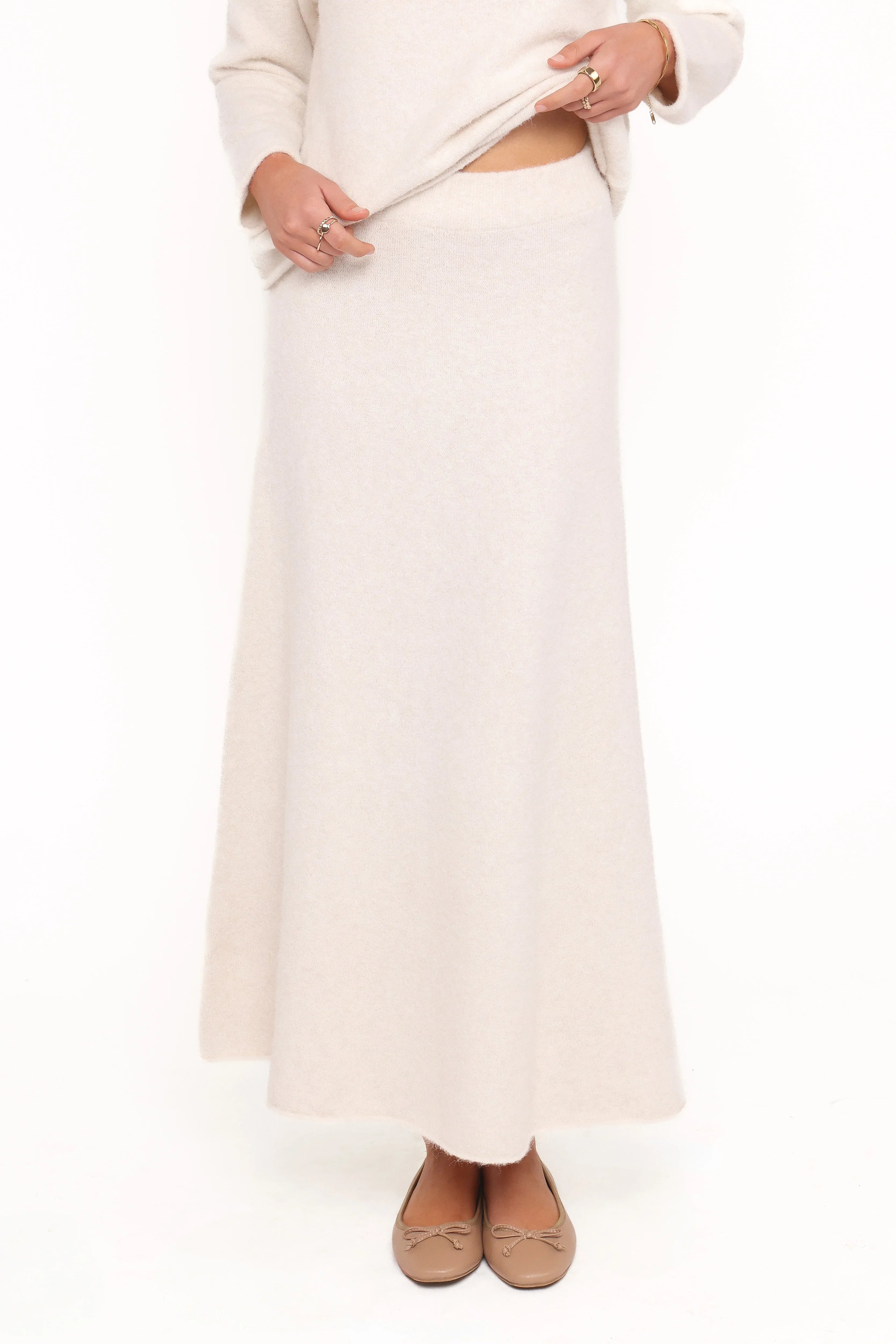 Willis Knitted Skirt Cream