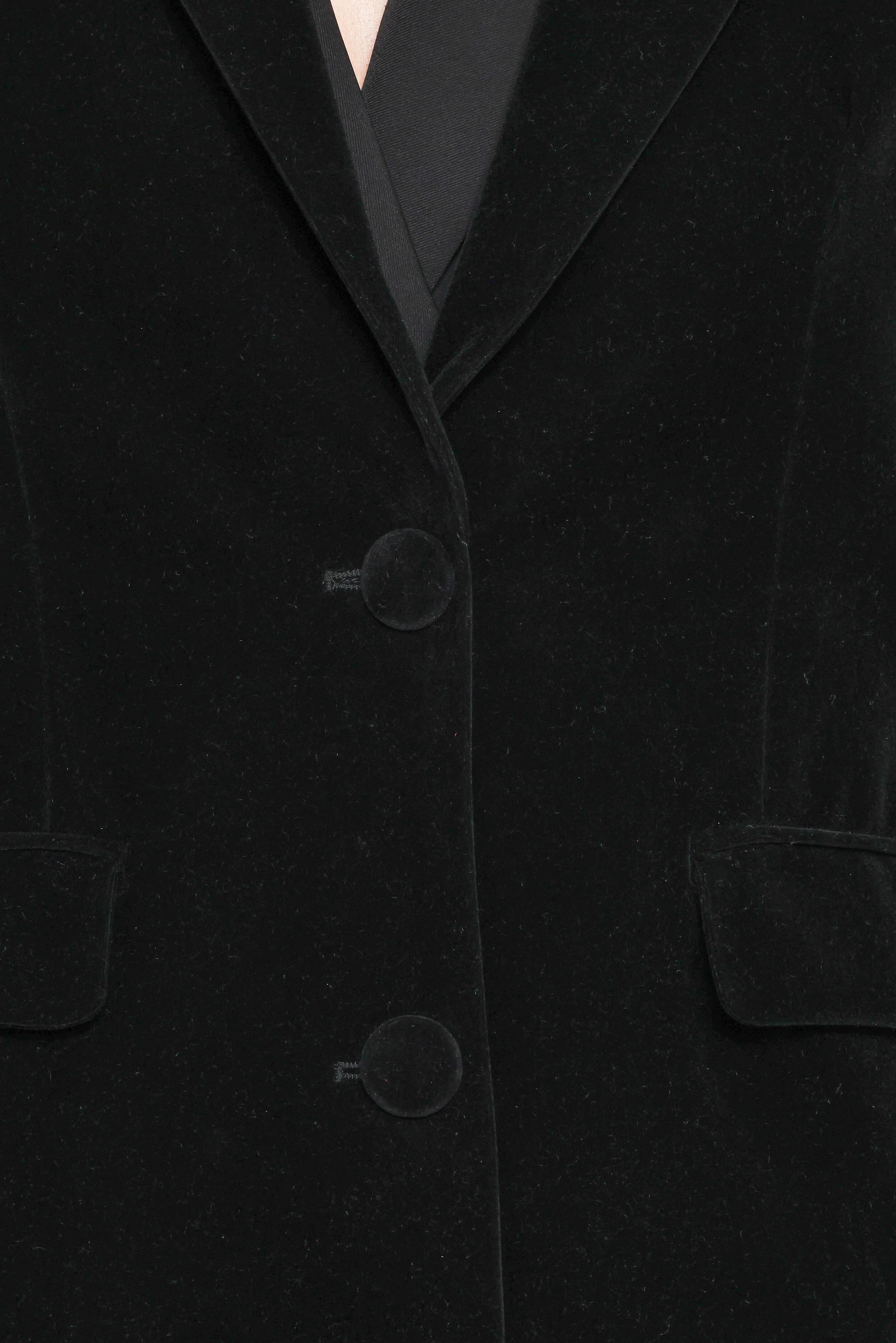 Clive Velvet Blazer Black