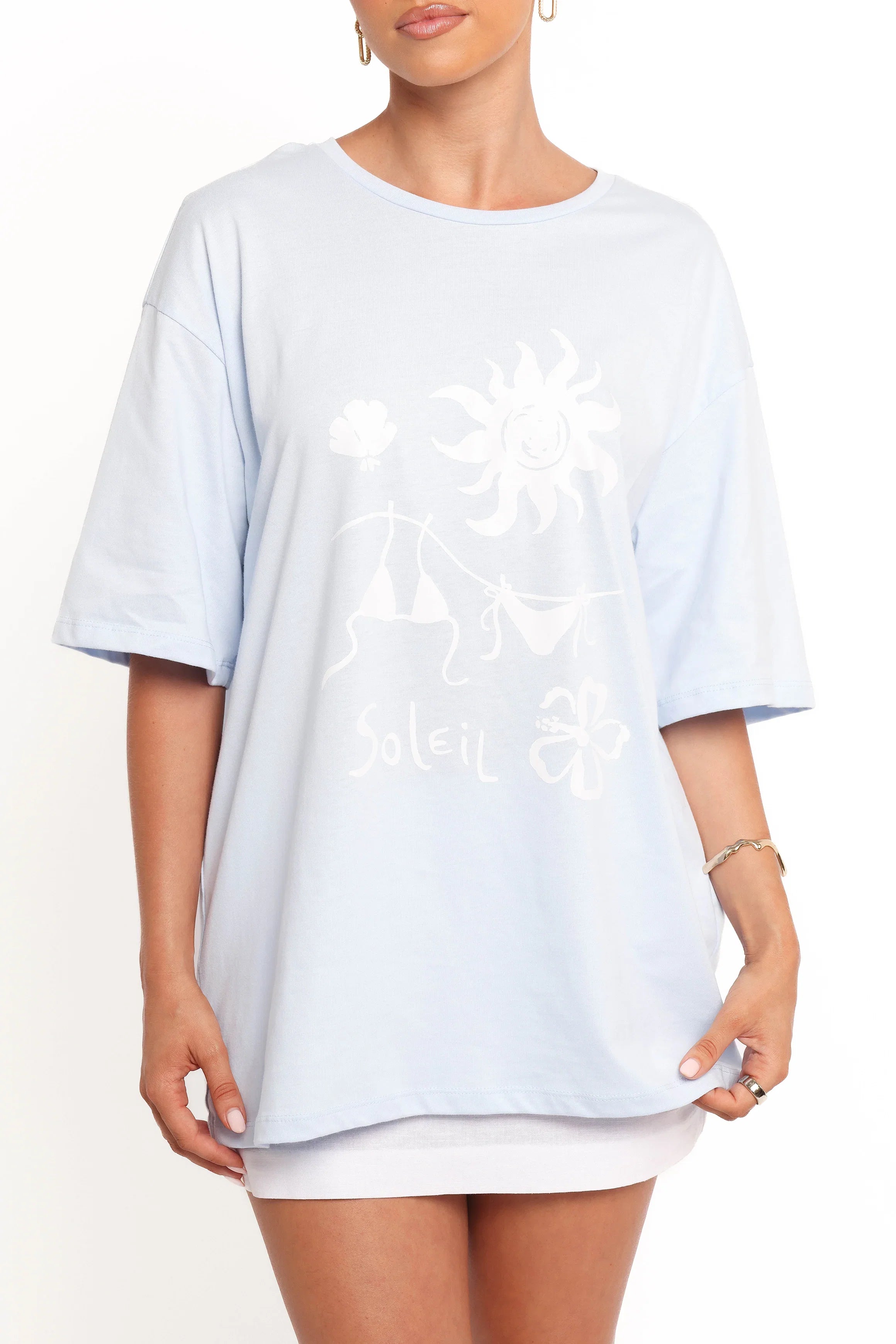Mia Graphic Tee Blue Soleil