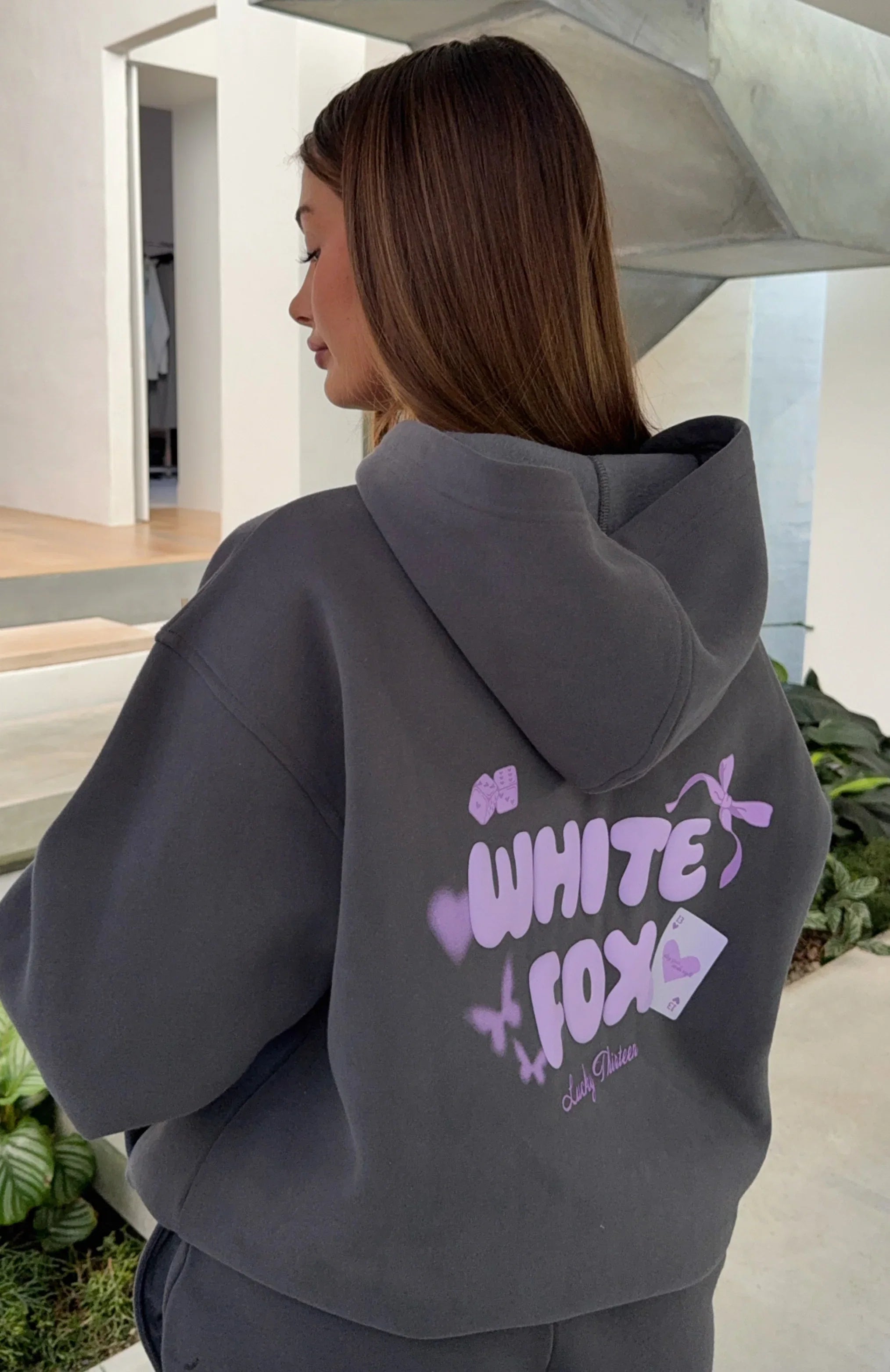 Lucky Thirteen Stephanie Oversized Hoodie Volcanic