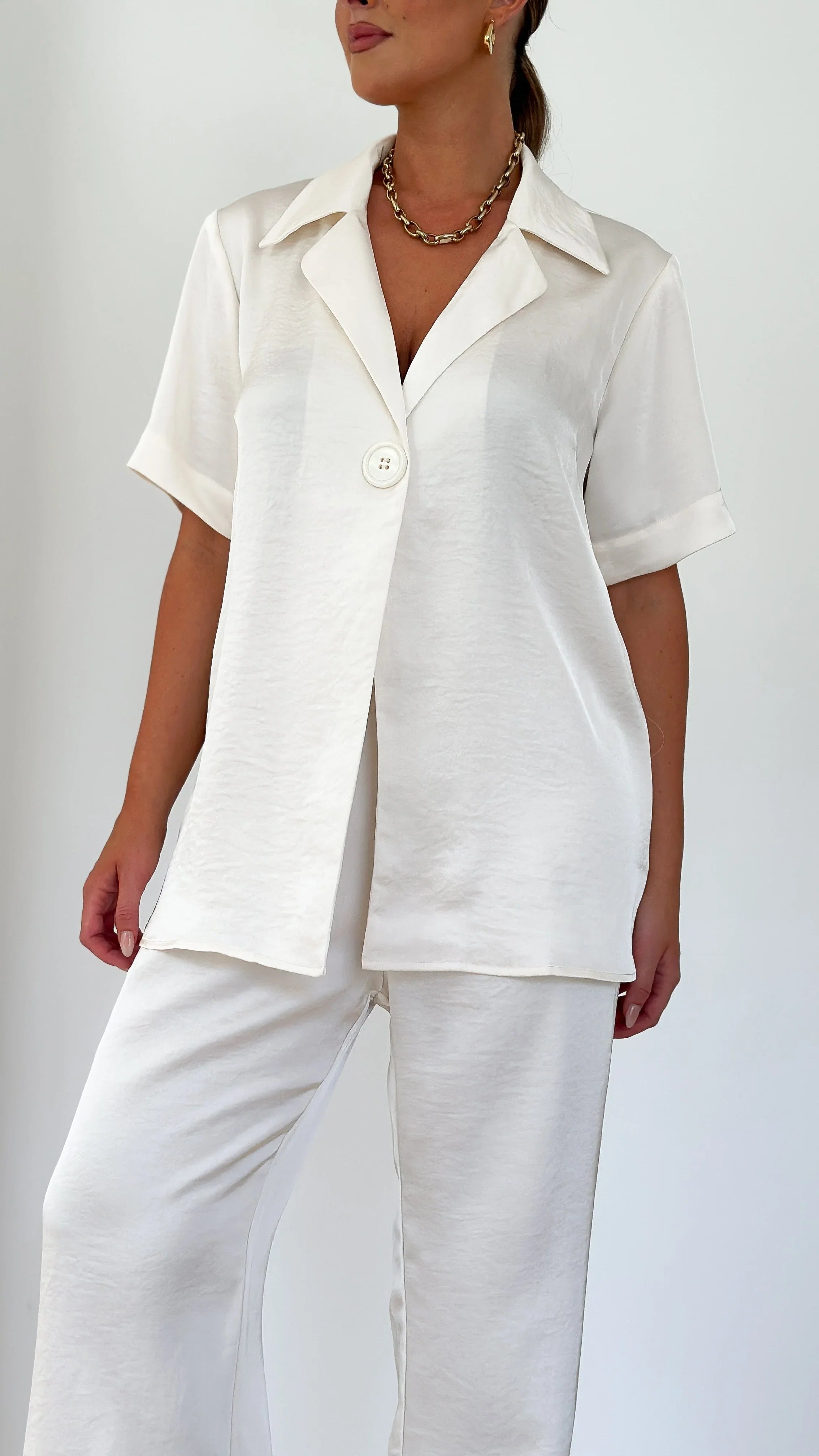 Imogen Button Shirt Cream