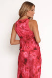 Kelso Top Red Print