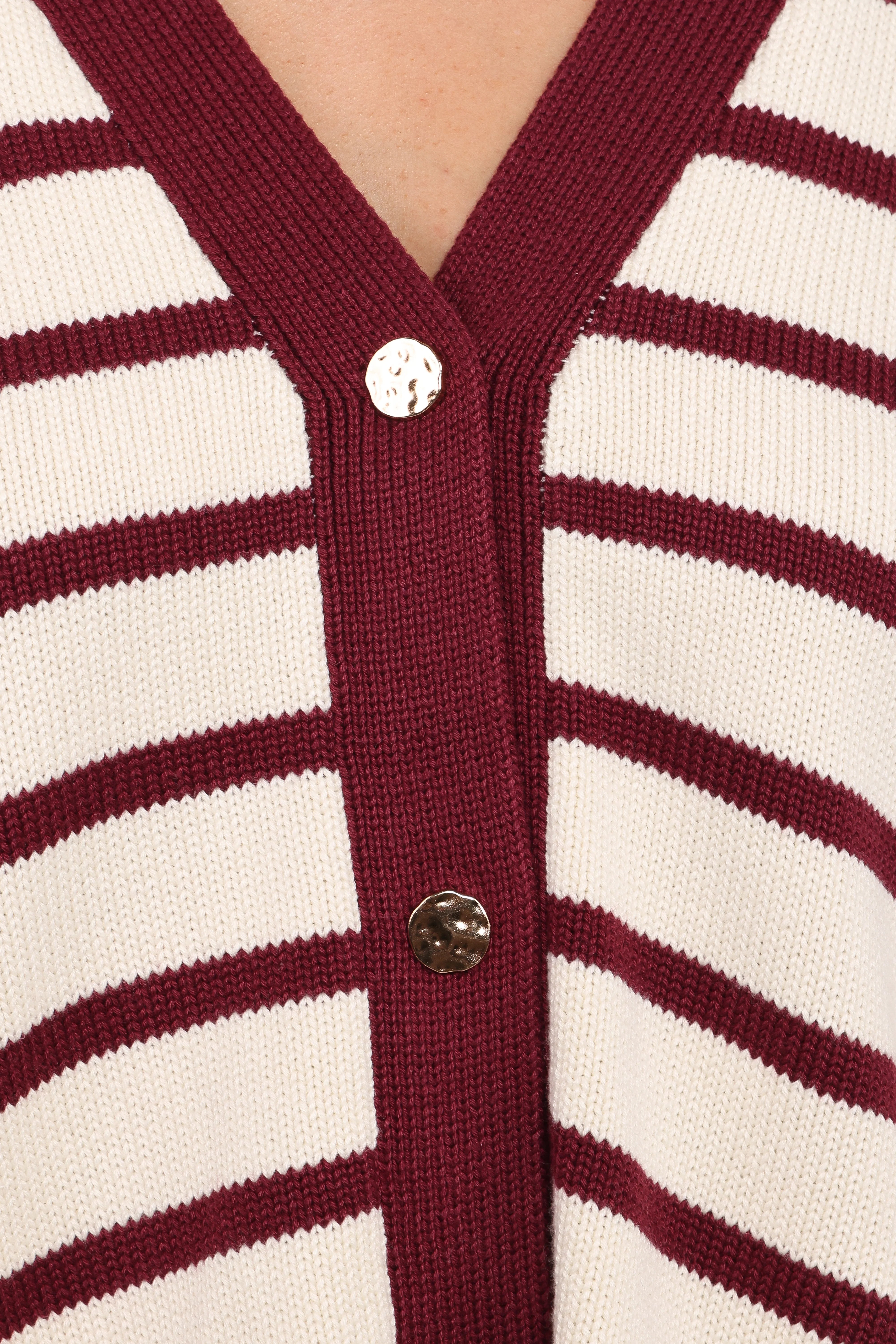 Aydee Cardigan Cherry Stripe