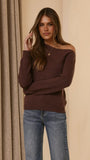 Briella Boat Neck Sweater Brown