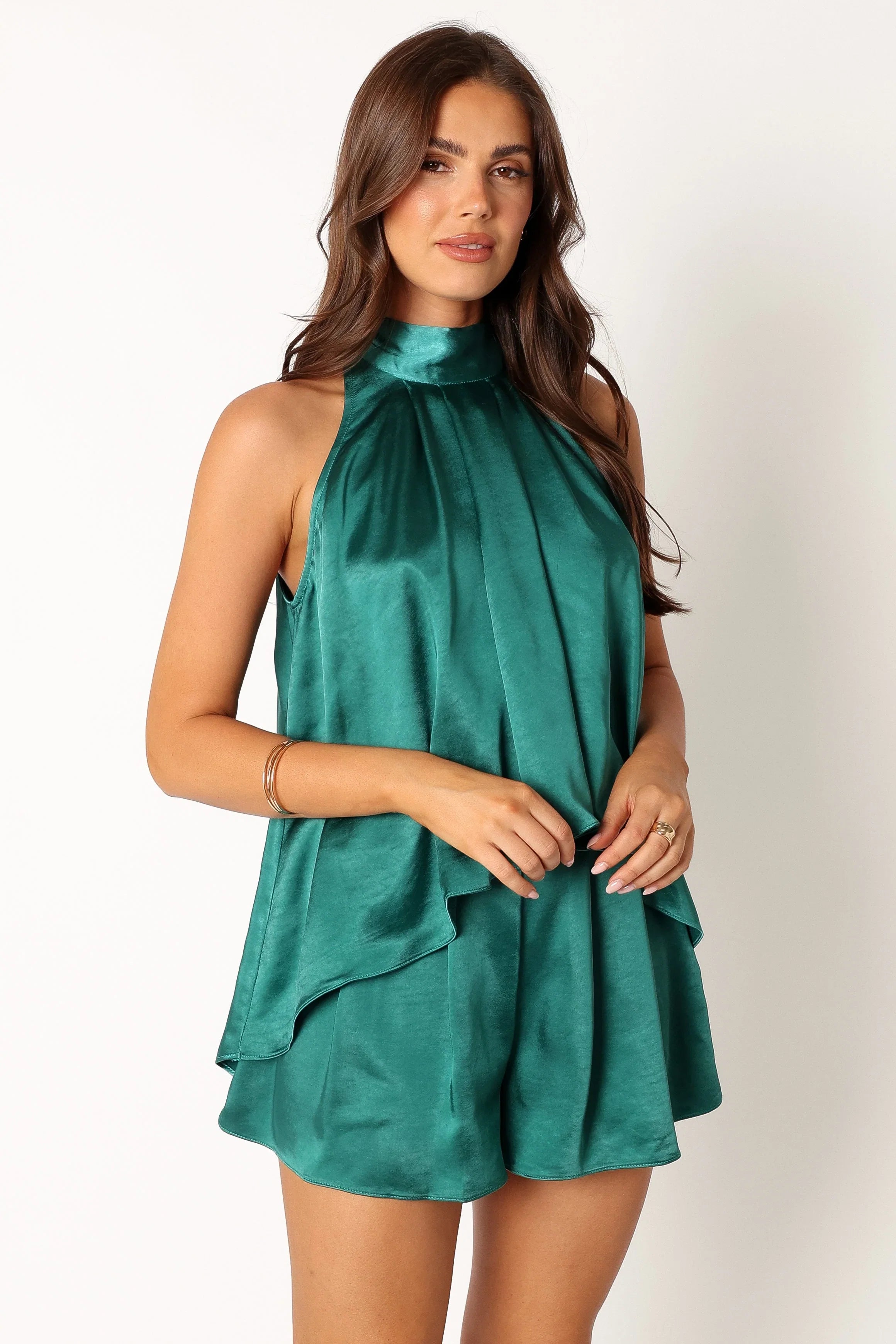 Phoebe Short Set Teal Green