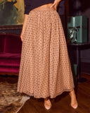 Noela Tulle Flocked Polka Dot Midi Skirt