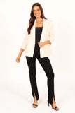 Lillian Button Front Blazer Cream