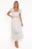 Melania Midi Dress White