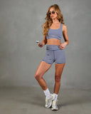 Chic Dash Striped Sports Bra