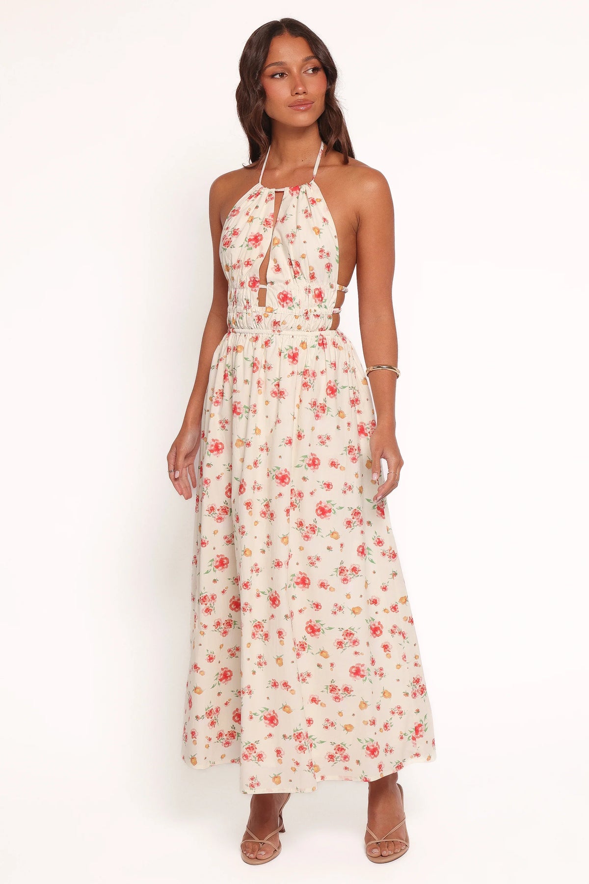 Wilder Halterneck Maxi Dress Pink Floral