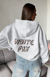 Offstage Printed Oversized Hoodie Grey Marle Leopard