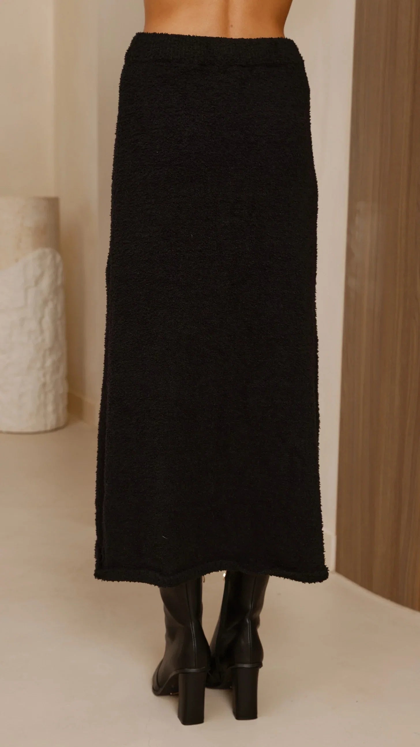 Cohen Knit Midi Skirt Black