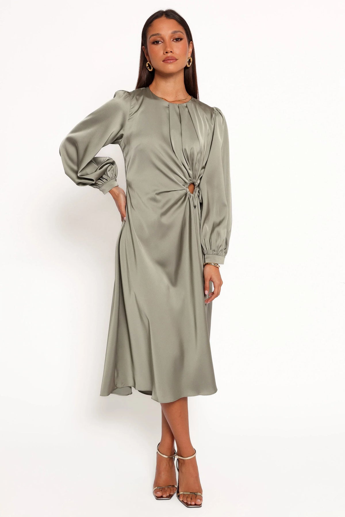 Windsor Long Sleeve Maxi Dress Olive
