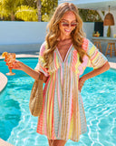 Sun Drifter Abstract Print Kimono Mini Dress
