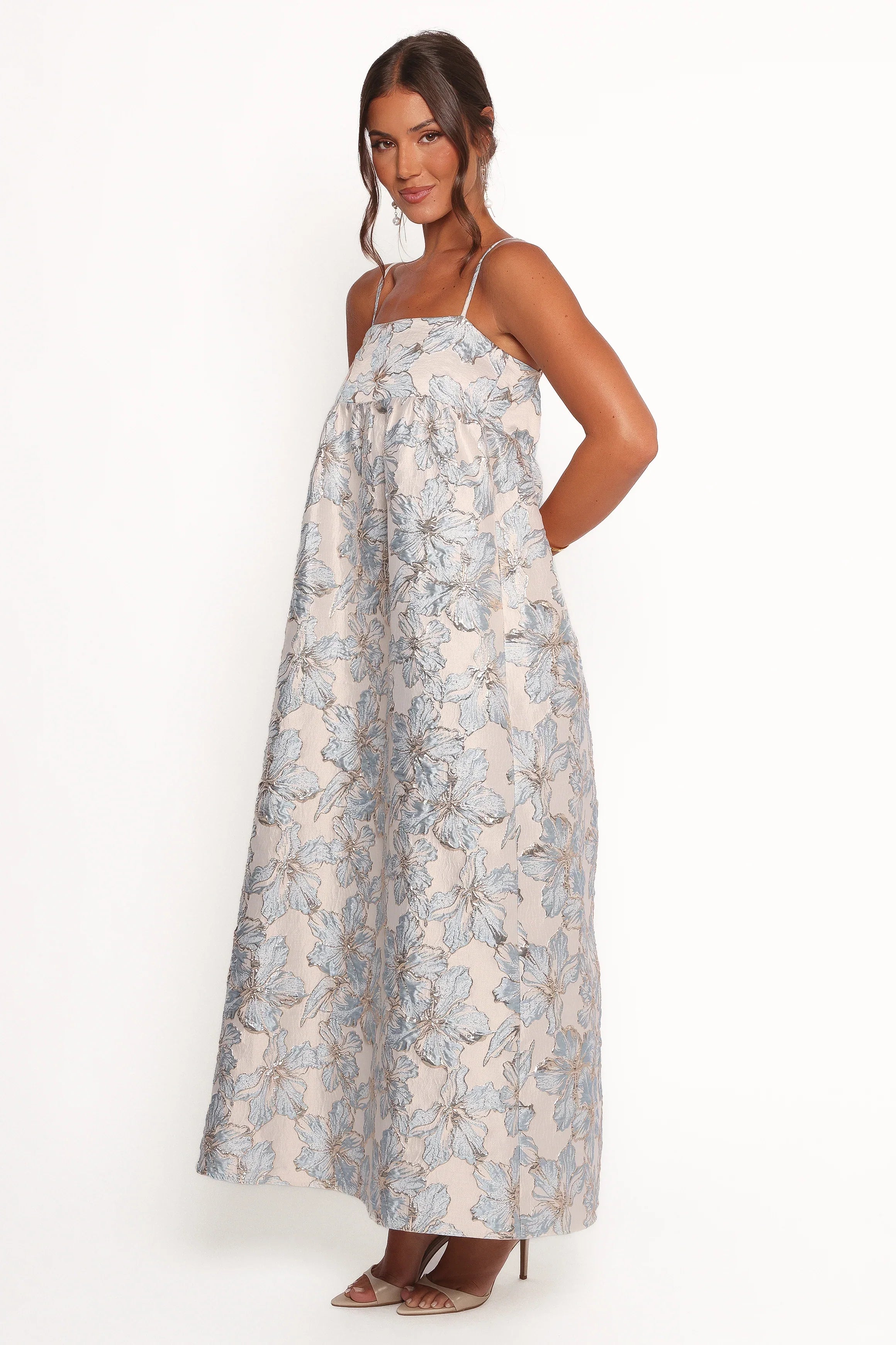 Yasmine Maxi Dress Baby Blue Floral