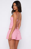 Born To Glow Shorts Pink Stripe