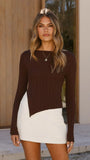 Isla Long Sleeve Top Brown