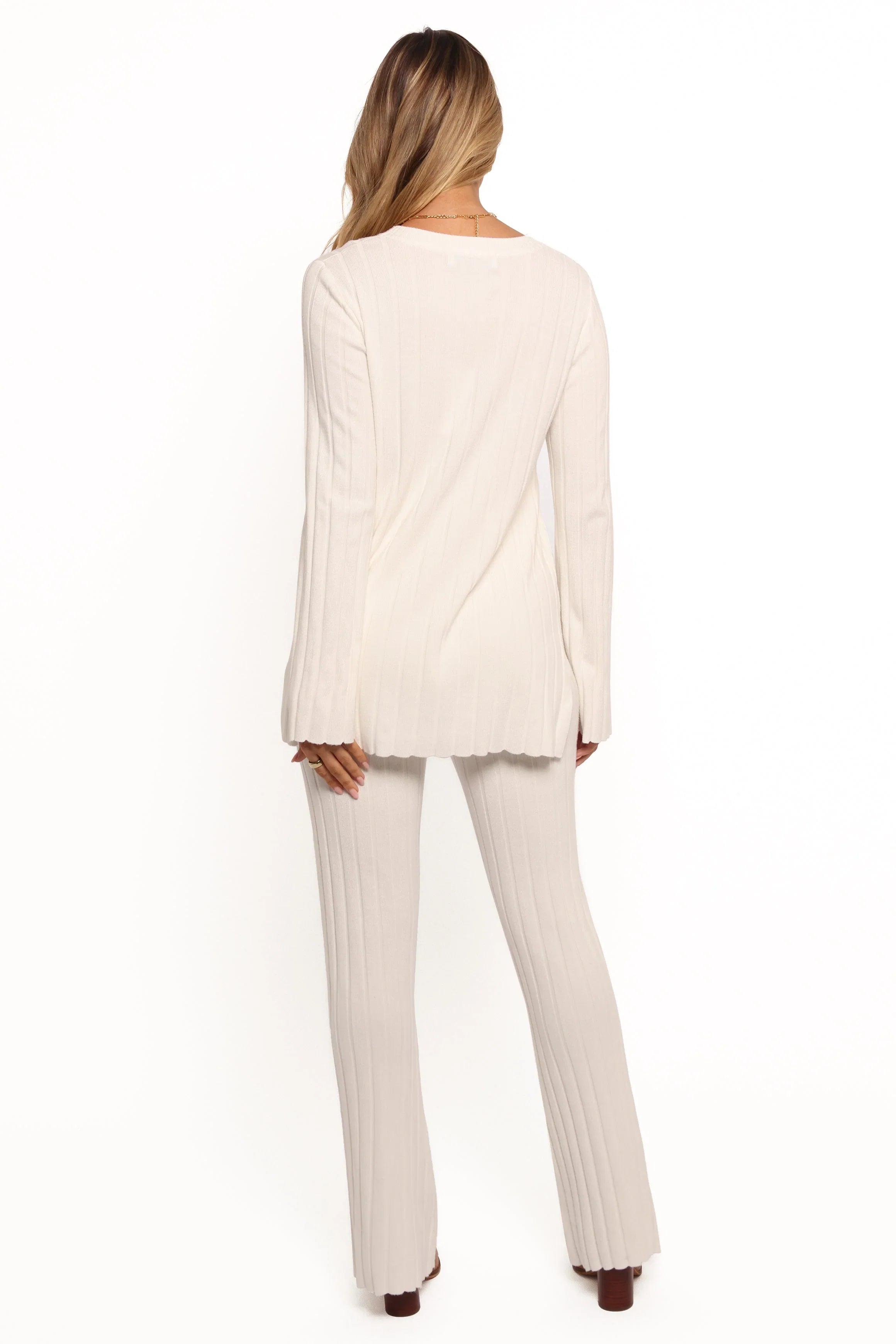 Silvie Long Sleeve Knitted Set Cream