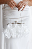 Mon Amour Floral Clutch White