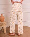 Bloom Energy Rigid Mid Rise Straight Leg Floral Jeans