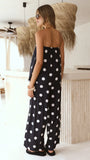 Darya Strapless Top Black White Polka Dot
