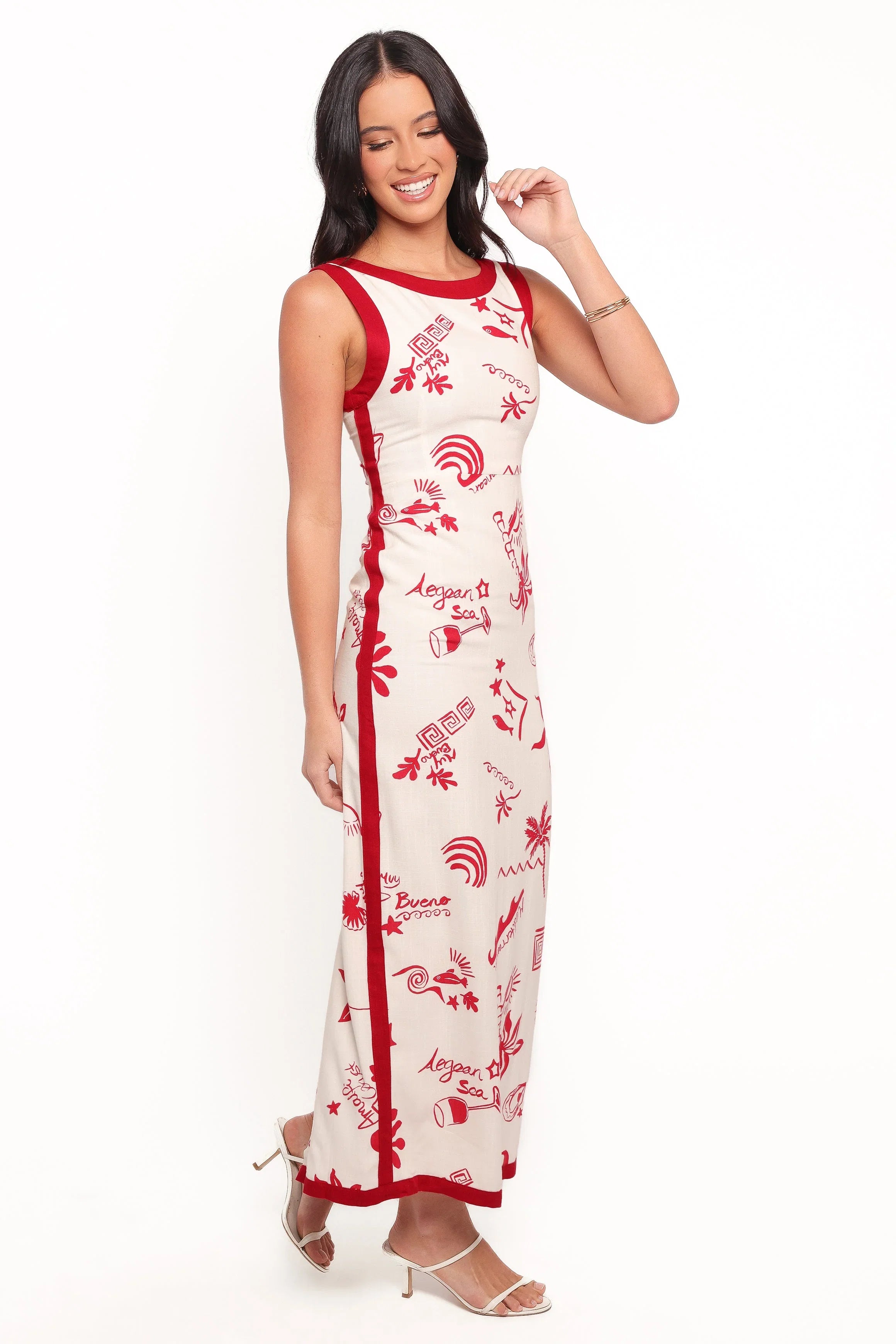 Fiori Maxi Dress Red