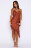 Behind The Light Lace Mini Dress Rust