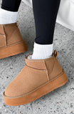 Jet Setter Platform Snug Boots Chestnut
