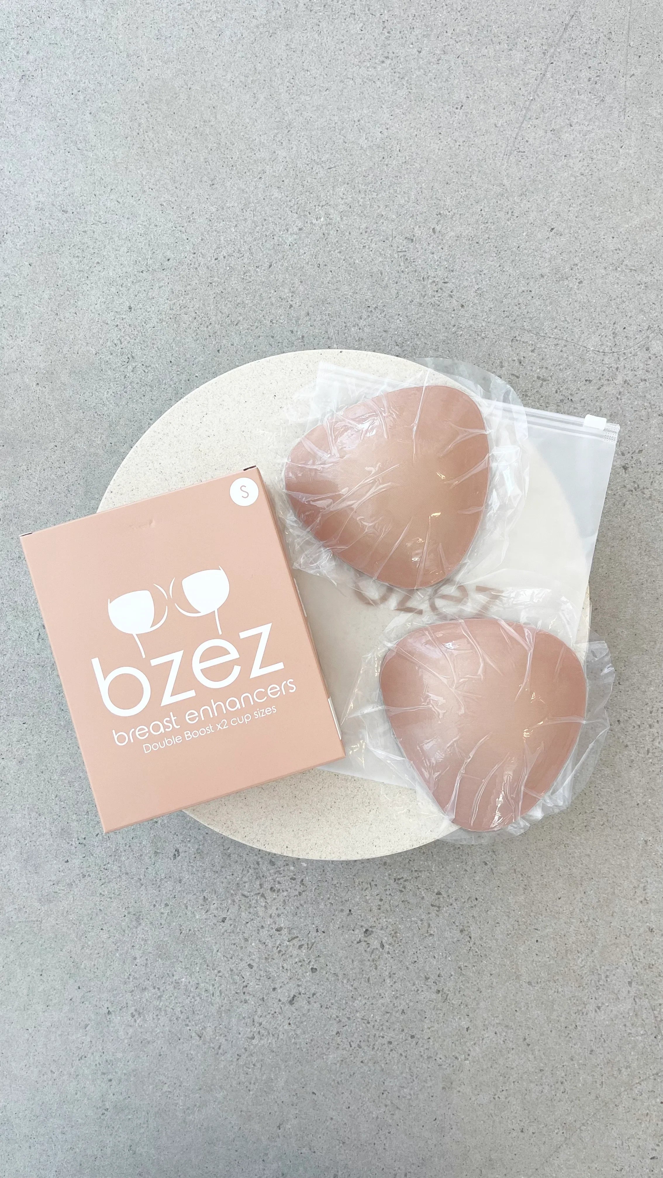 BZEZ Breast Enhancer Inserts Double Boost Bare