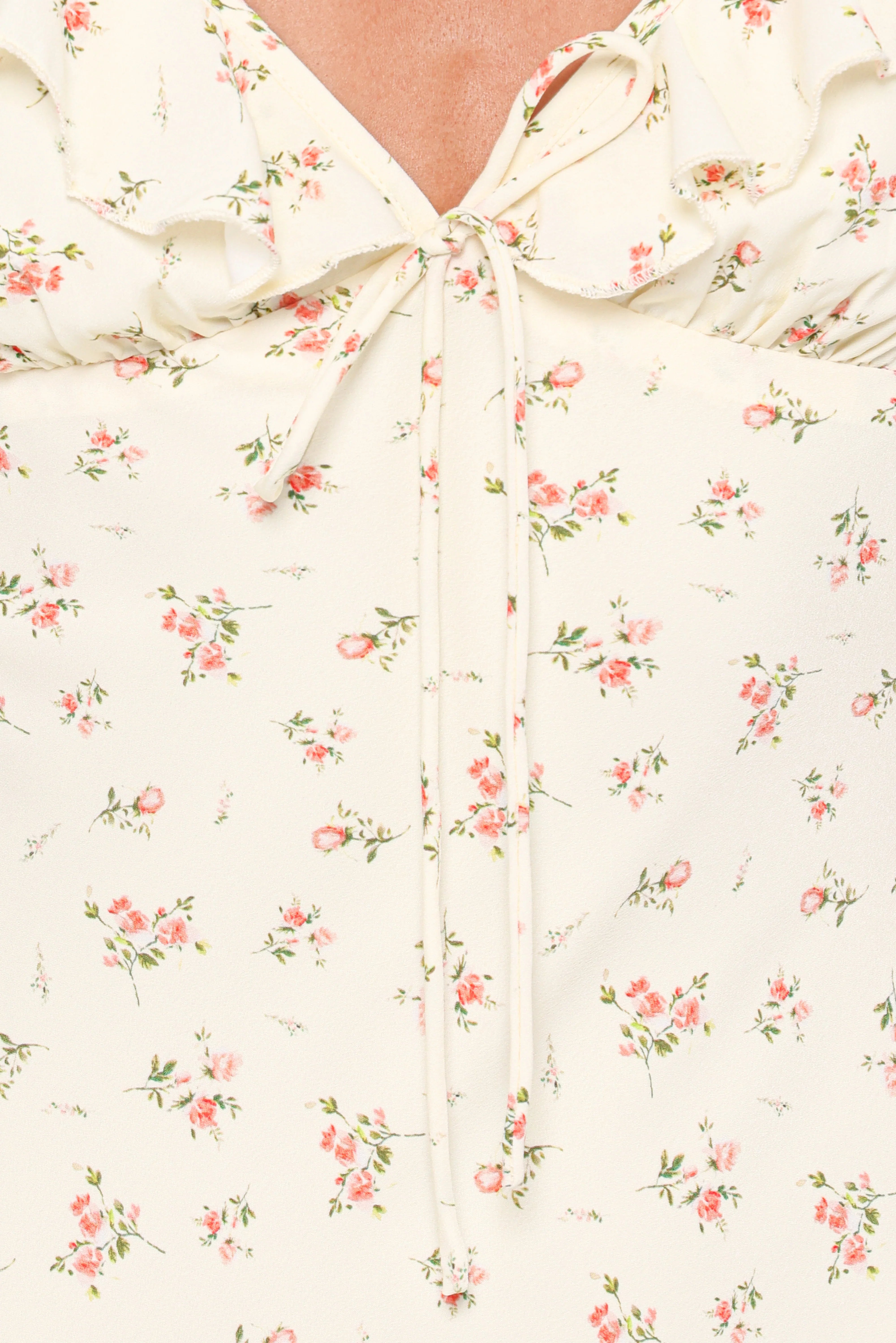 Sansa Midi Dress Yellow Floral