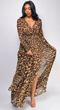 Brooke Brown Leopard Print Maxi Dress