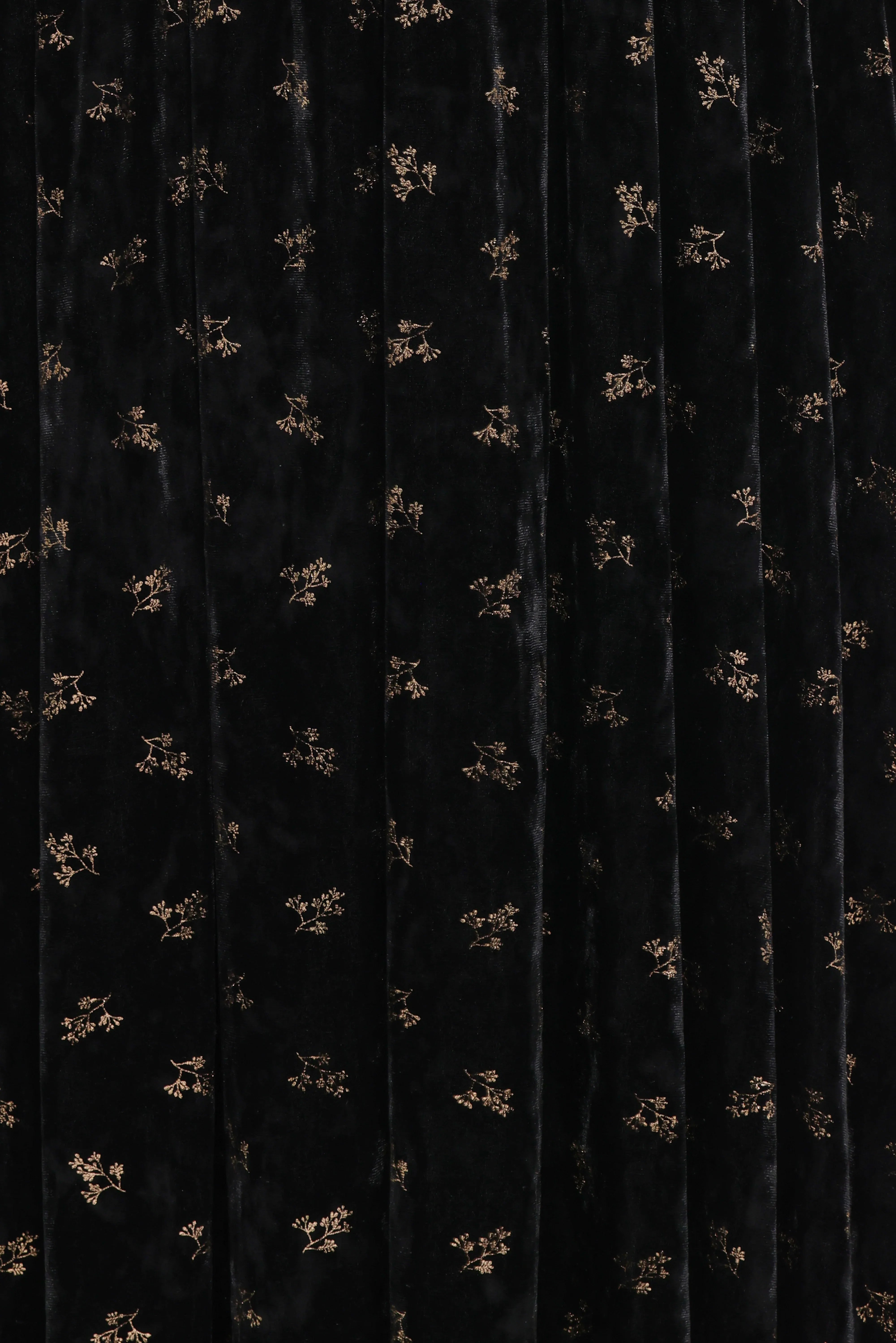 Farryn Maxi Dress Black Gold Velvet