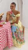 Vista Off Shoulder Maxi Dress Positano Lemon