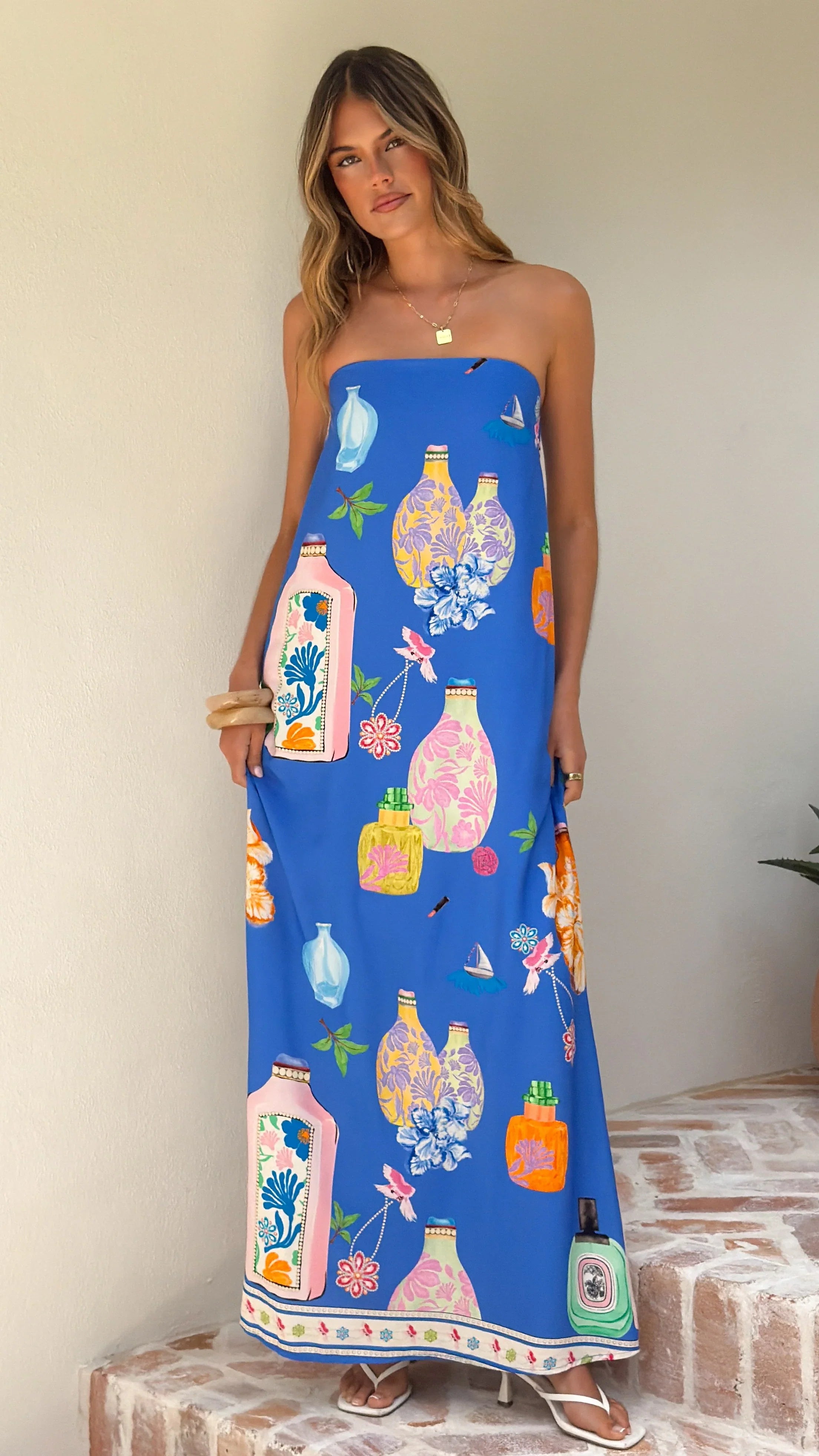 Elida Strapless Maxi Dress Perfume Dreams