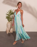 Amanah Geometric Print Maxi Dress