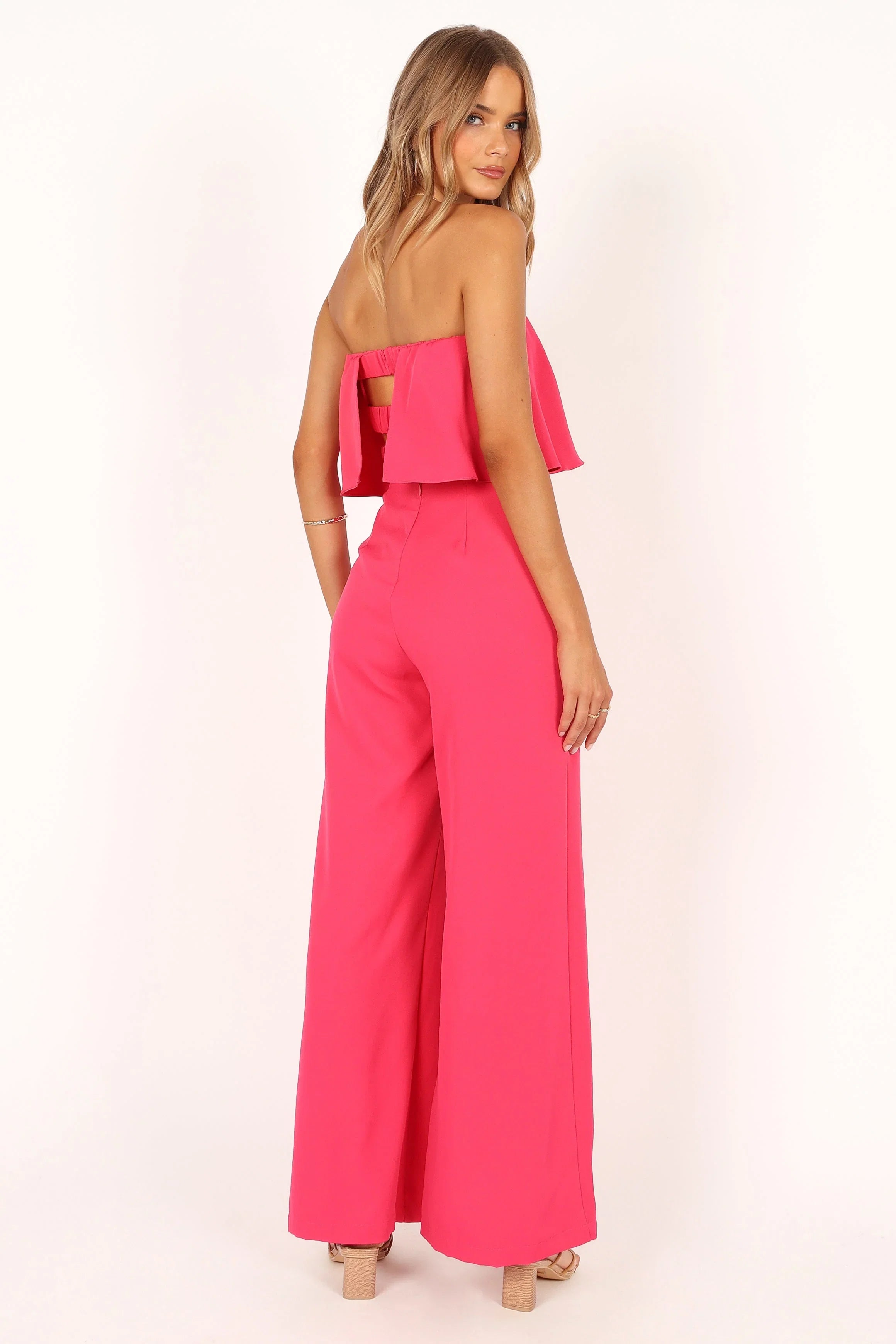 Sonny Strapless Jumpsuit Hot Pink