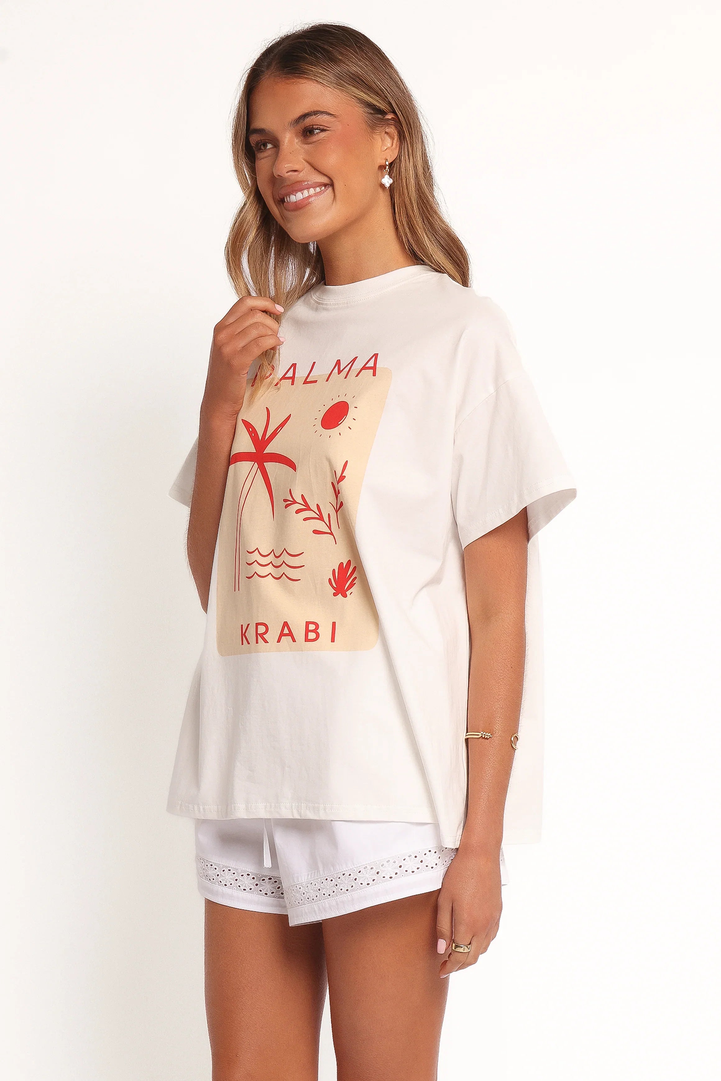 Krabi Beach Graphic Tee White