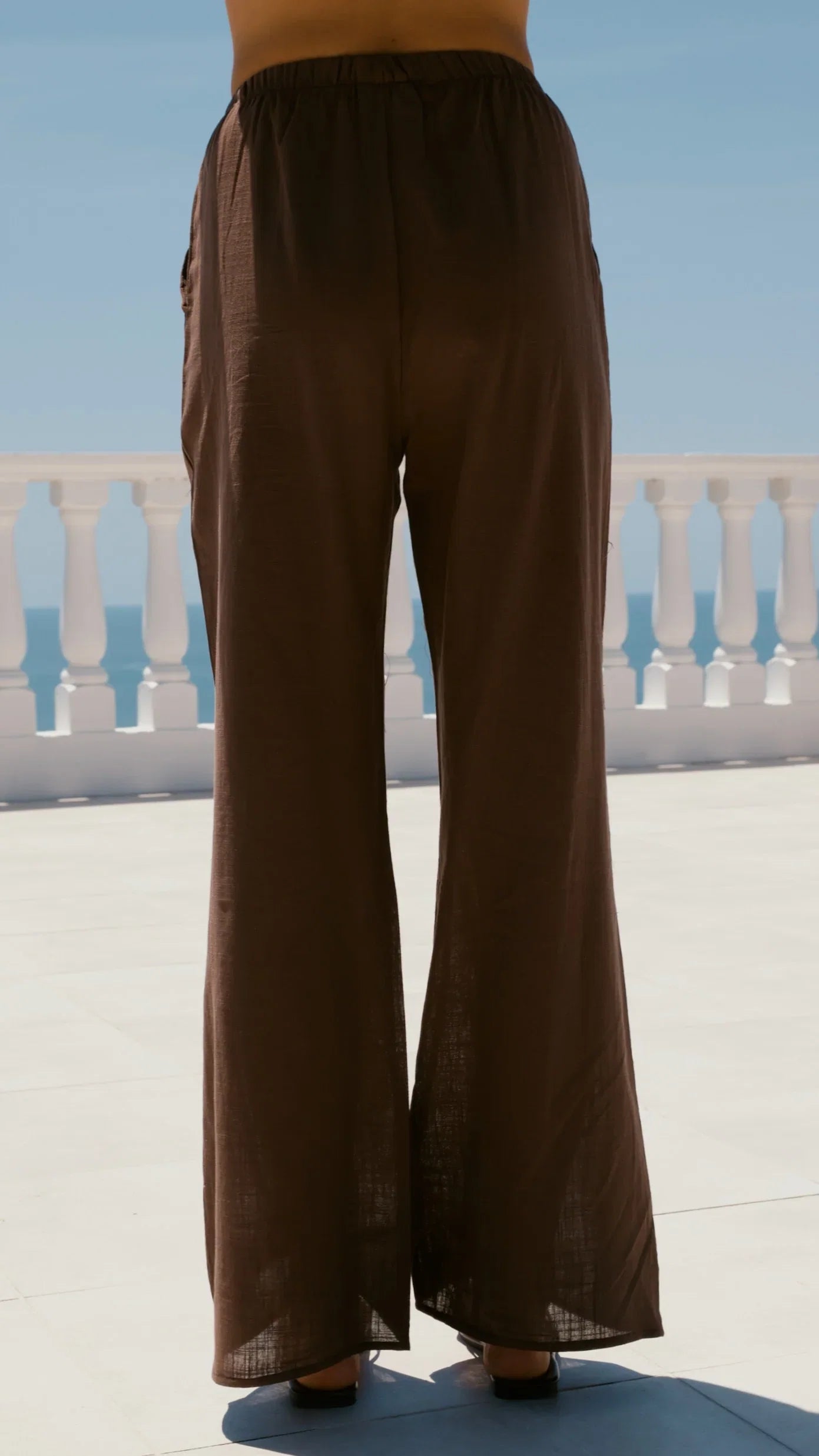 Clover Halter Top and Pants Set Brown