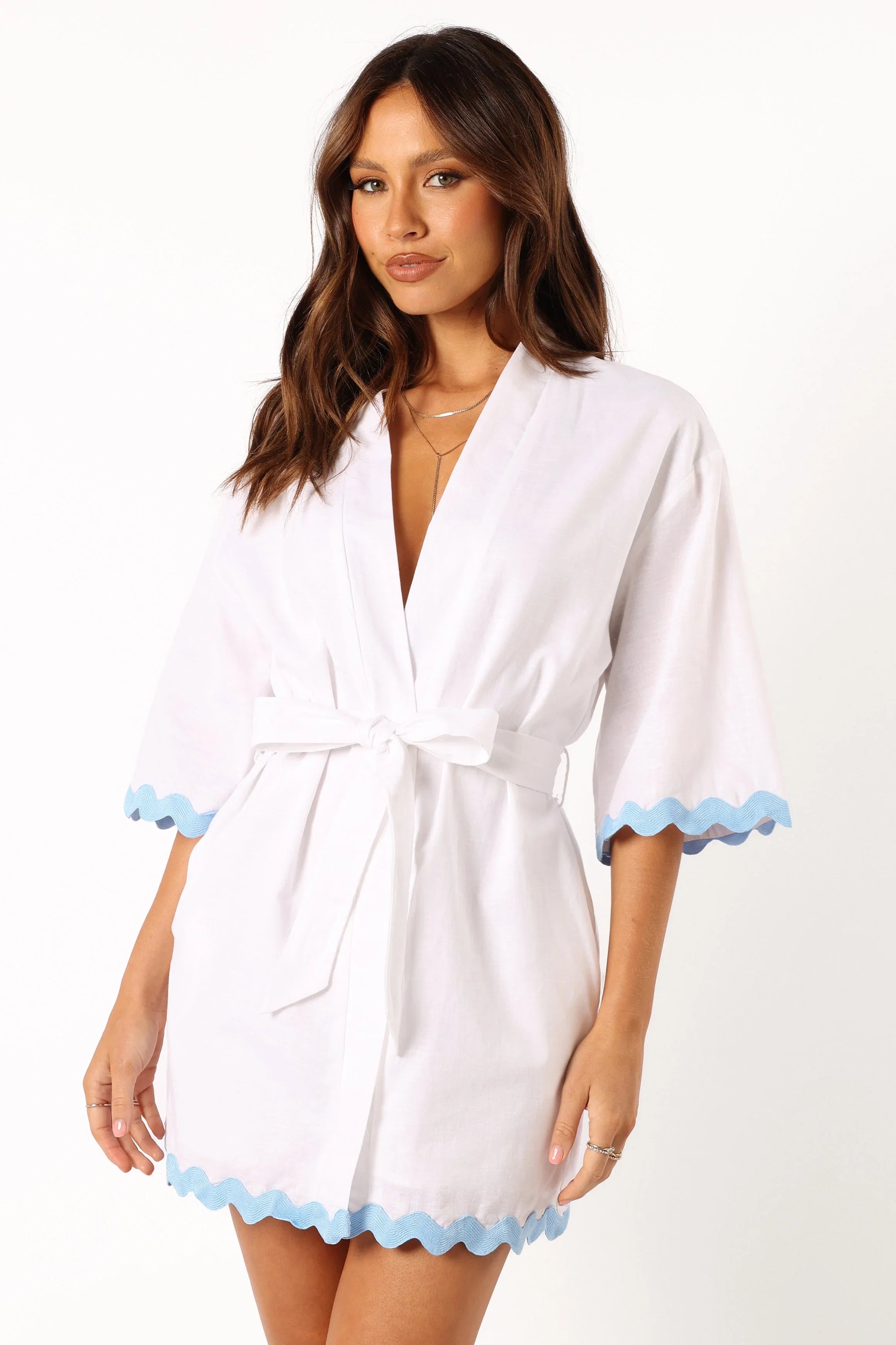 Harry Mini Dress White Blue
