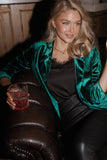 Vera Velvet Blazer Green