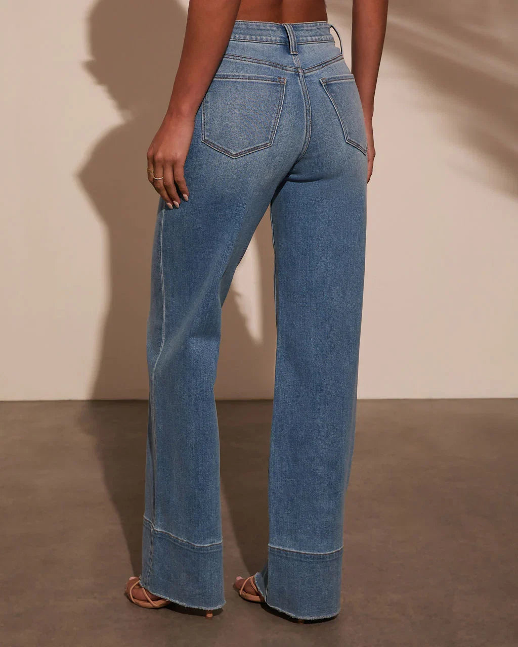 Lauren Super Stretch High Rise Wide Leg Jeans