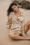 Kellie Romper Tan
